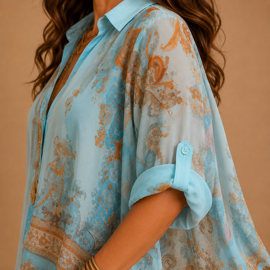 CLEO | Blusa Vestido Mediterráneo Elegante