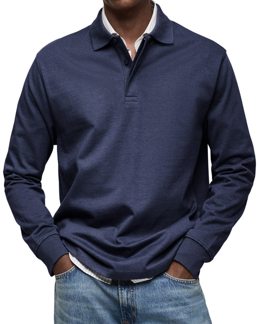 Azel | Camisa Poloshirt Casual de Manga Larga