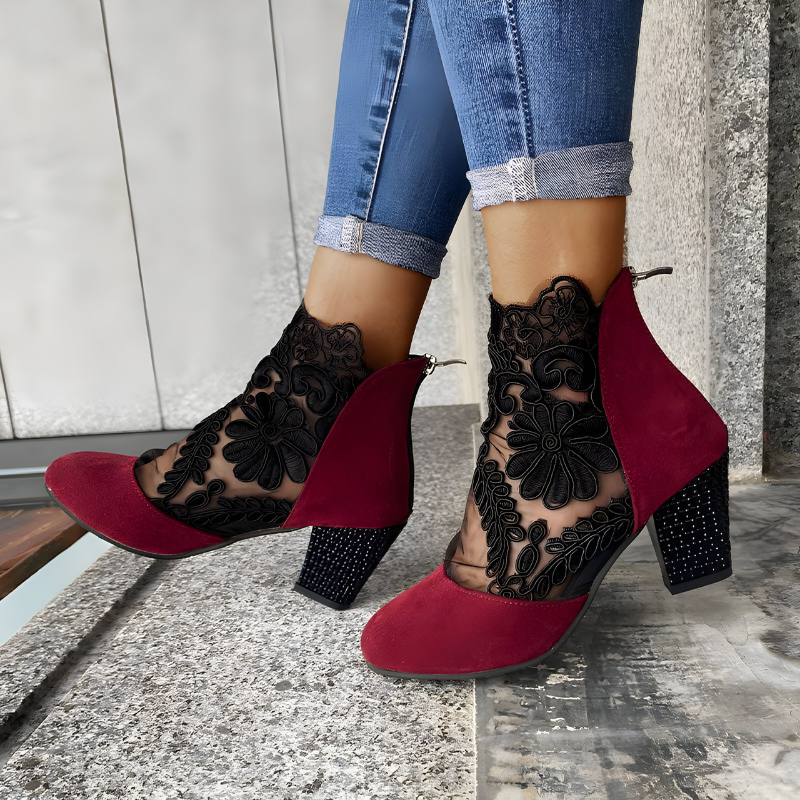 Zapatos tacón transpirables mujer puntera ancha