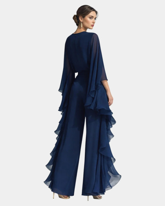 Véronique | Conjunto Elegante de Gasa con Volantes