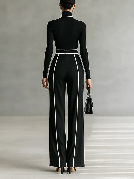 Vera | Atuendo Elegante con Detalles de Contraste