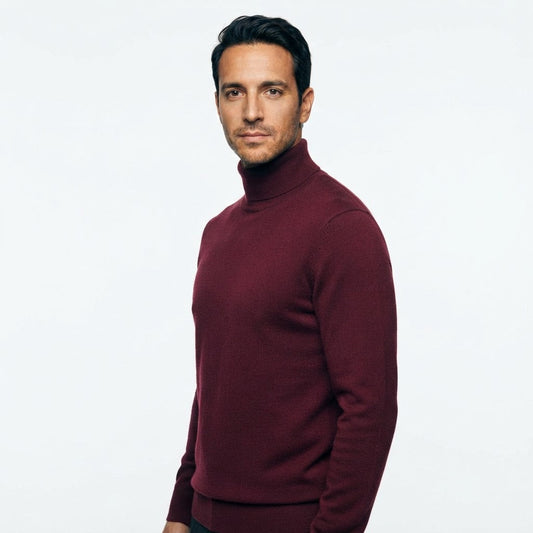 Jersey de cuello alto para hombre de punto viscosa - Álvaro