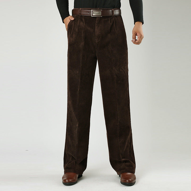 Pantalón de pana de hombre con pinzas y pierna ancha - imagen 5