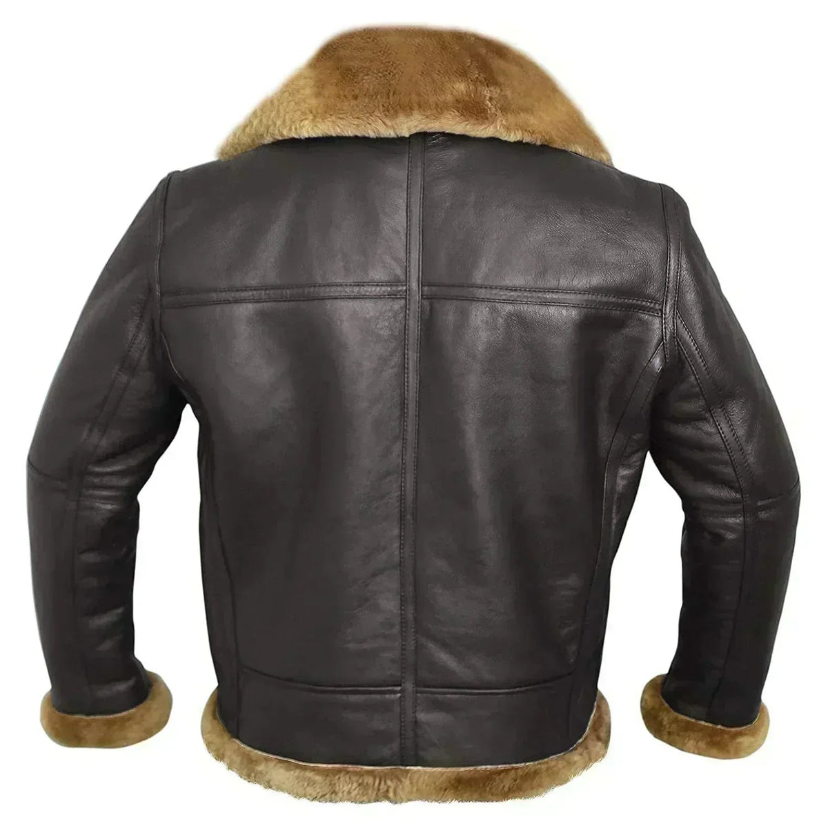 Conrado | Chaqueta Aviador de Hombre Efecto Piel con Cuello de Pelo Sintético