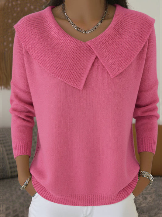 Jersey cuello alto mujer cálido de punto suave