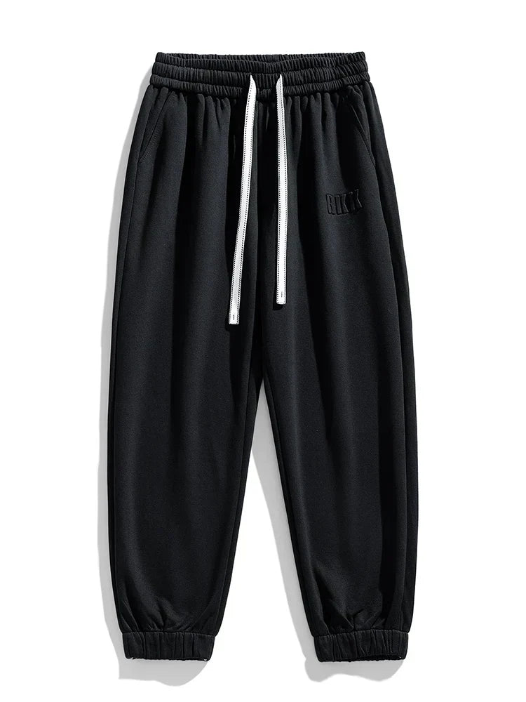 Eneko | Pantalón Jogger de Punto Suave para Hombre con Cordón - Negro