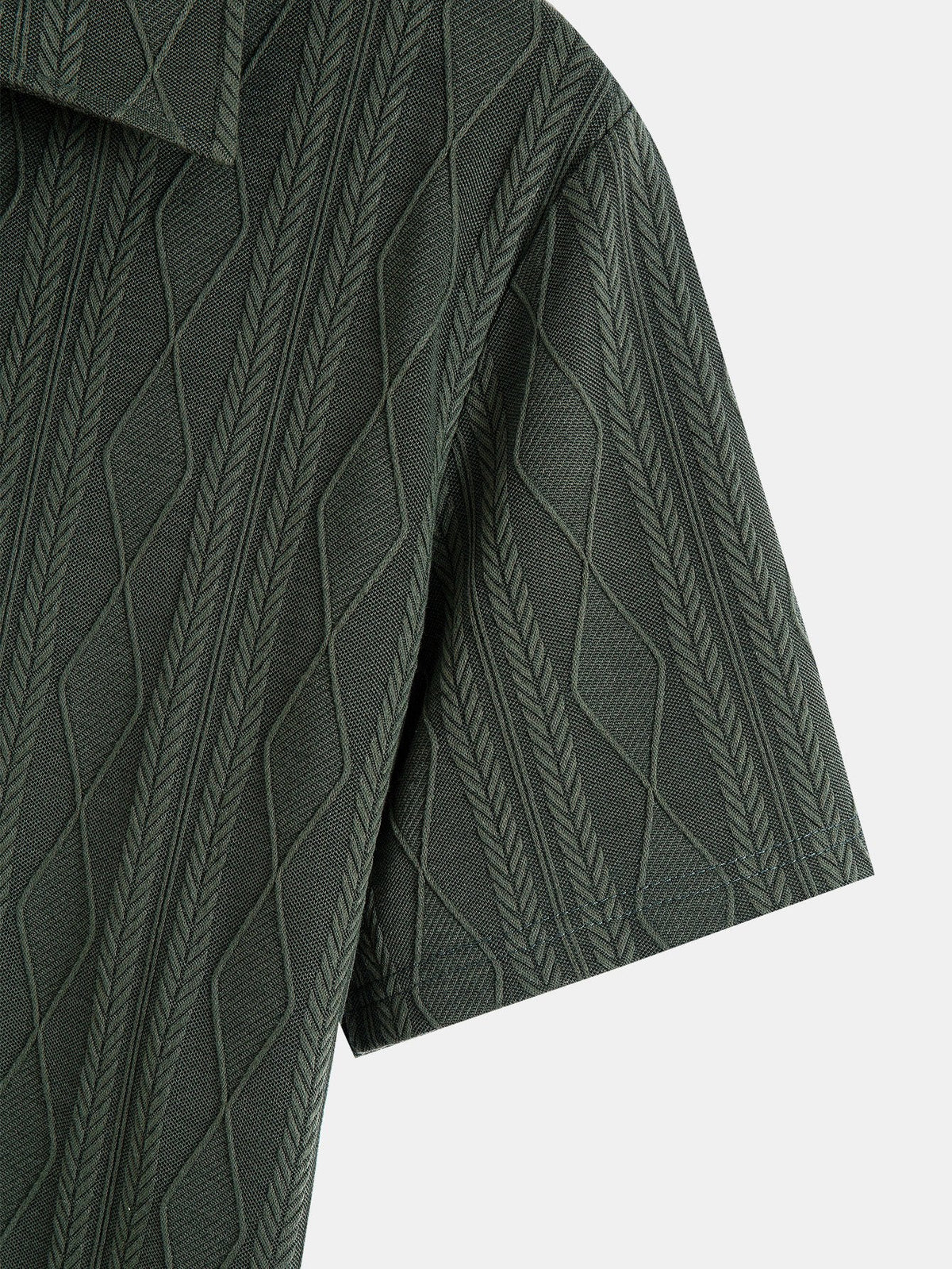 Polo de Punto Jacquard con Rombos Geométricos