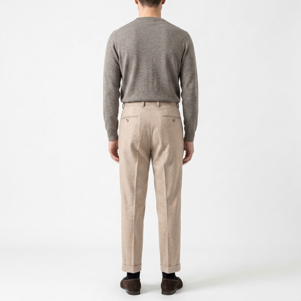 Lázaro | Pantalón de Pinzas de Tiro Alto y Pierna Recta para Hombre
