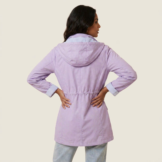 Magdalena | Parka Ligera con Capucha y Cintura Ajustable para Mujer