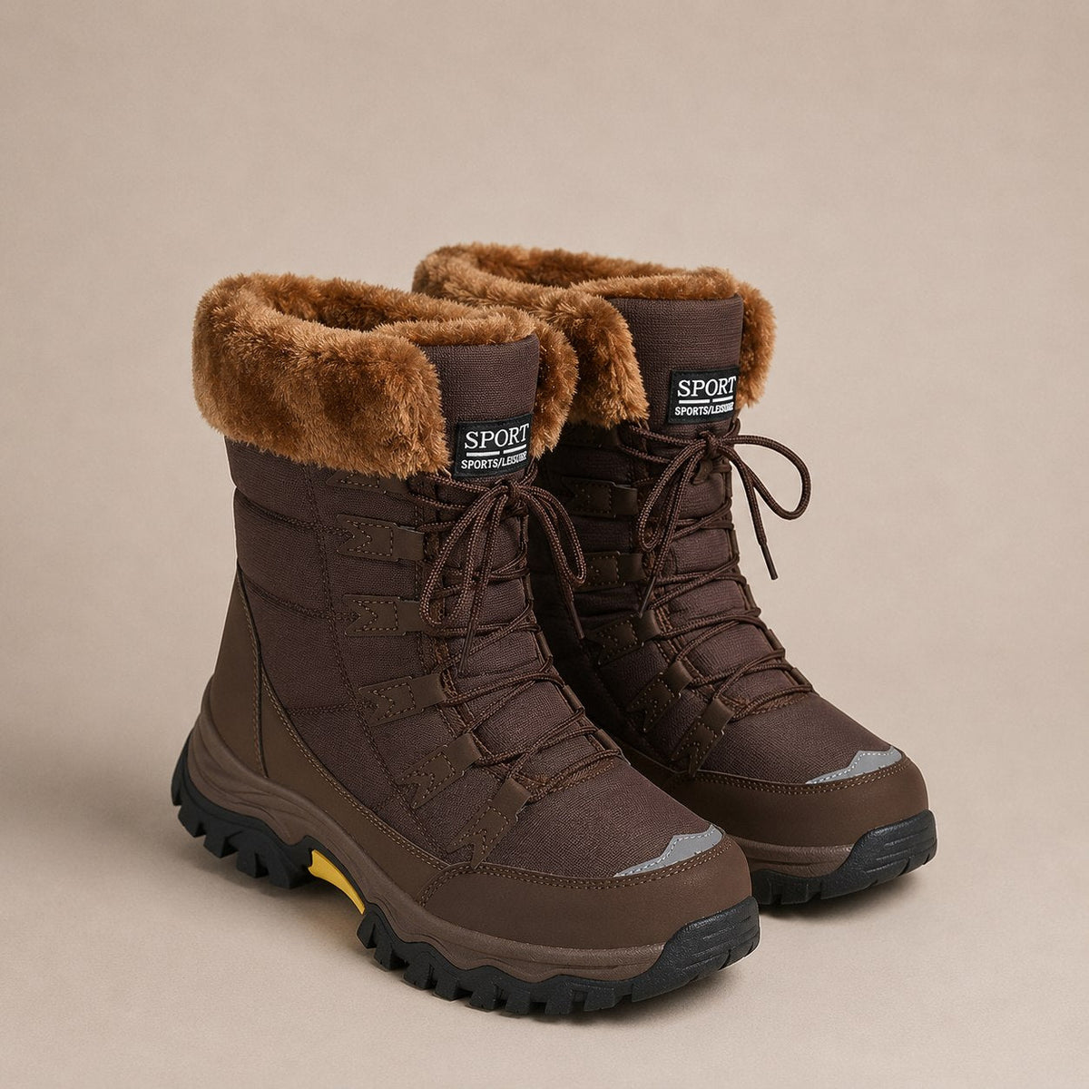 Silvana | Botas de Nieve con Cordones y Forro de Pelo Sintético