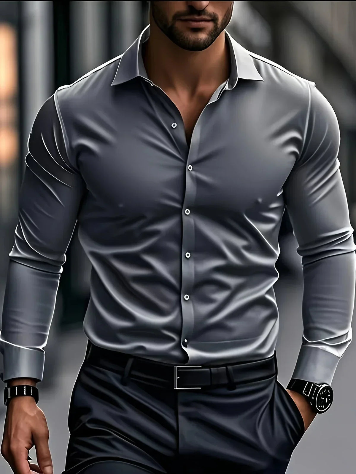 Azel | Camisa Elegante de Manga Larga con Botones