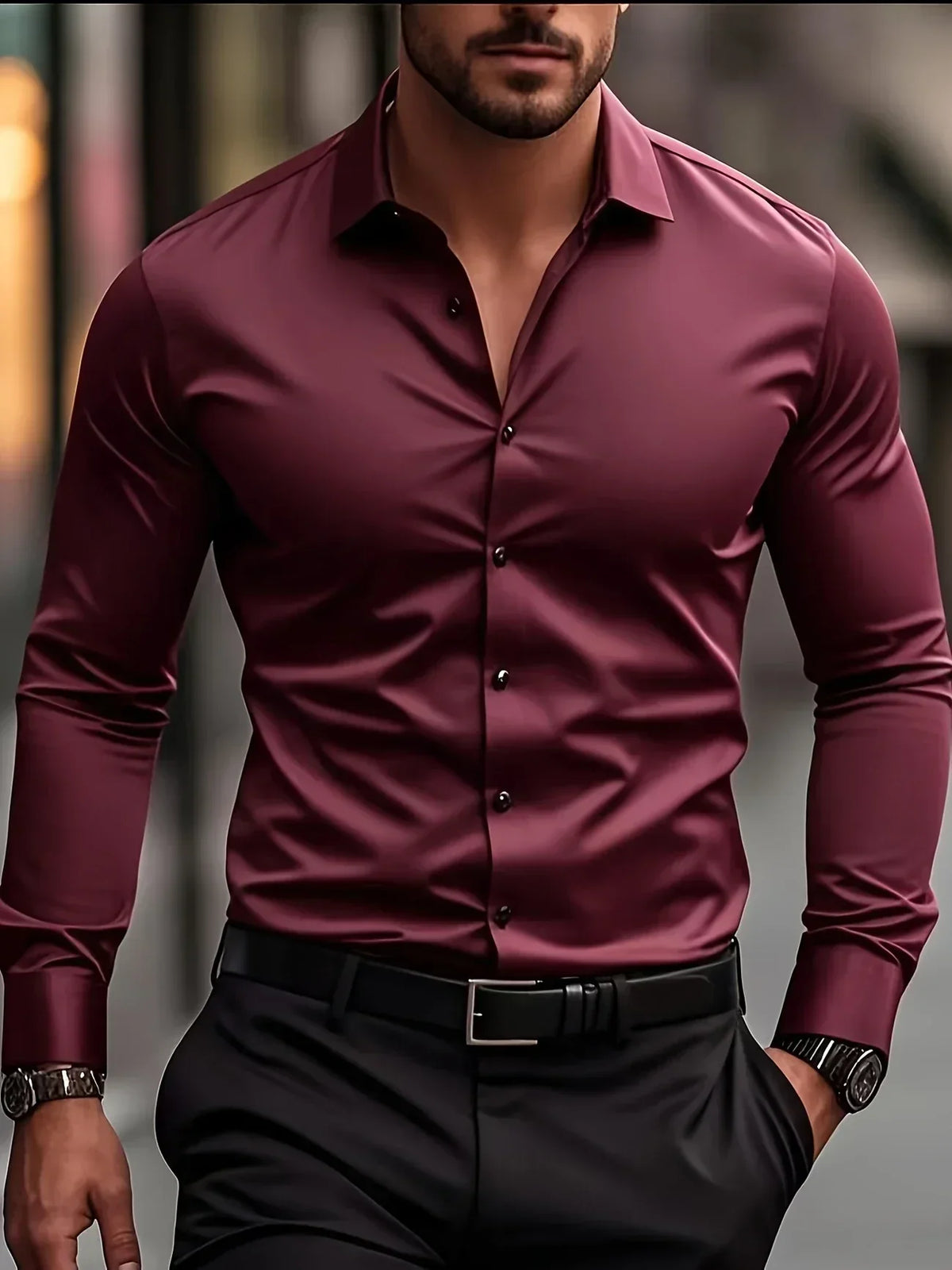Azel | Camisa Elegante de Manga Larga con Botones