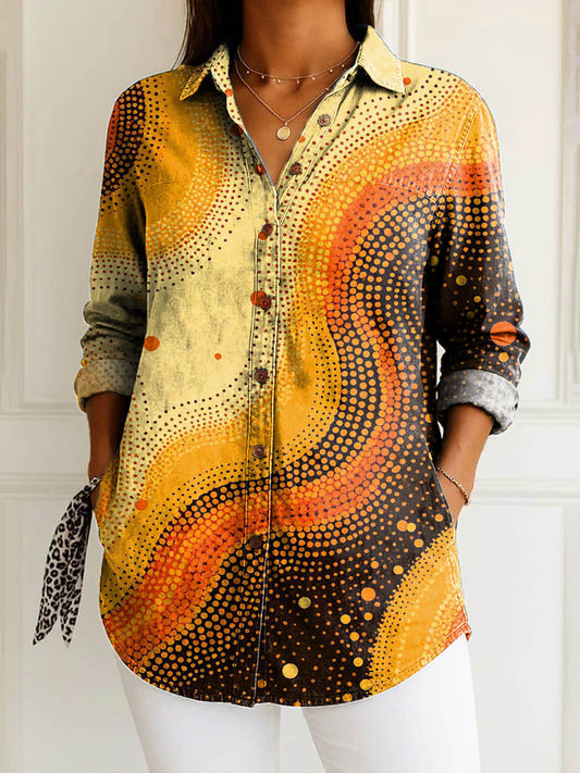 Astrid | Blusa con Estampado de Ondas