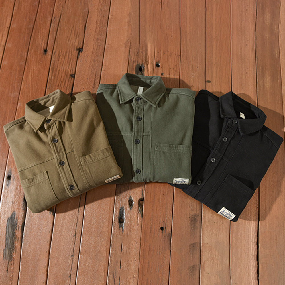 Sobrecamisa polar cargo hombre cálida otoño