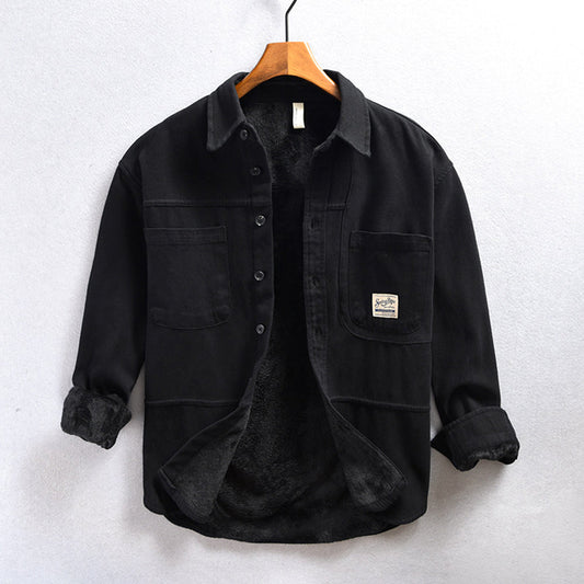 Sobrecamisa polar cargo hombre cálida otoño