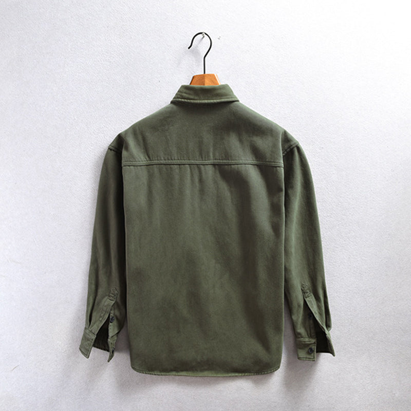 Sobrecamisa polar cargo hombre cálida otoño