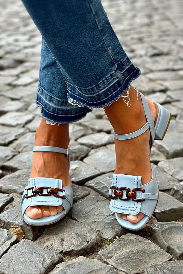 Celsa | Tacones Azules con Detalle de Puntada