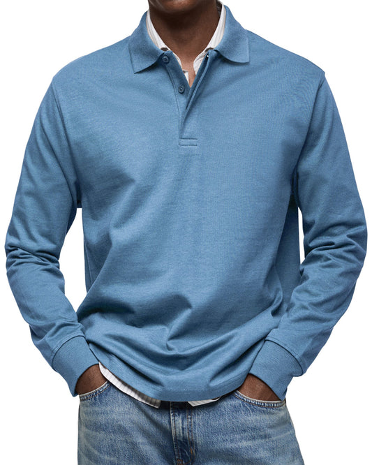 Azel | Camisa Poloshirt Casual de Manga Larga