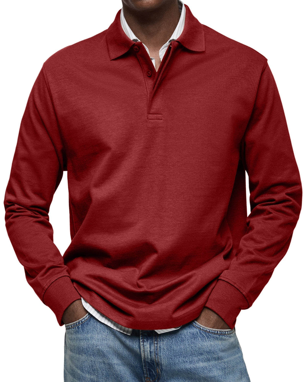 Azel | Camisa Poloshirt Casual de Manga Larga
