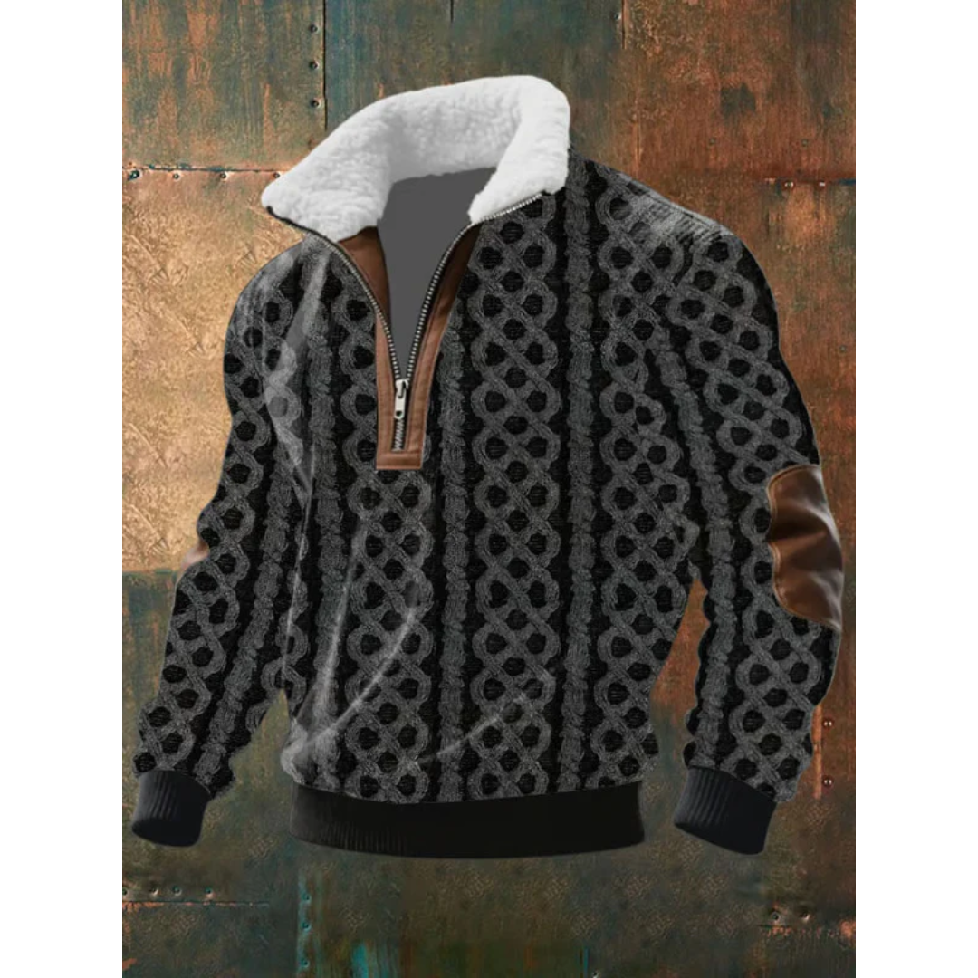 Jersey polar cuello alto hombre con cremallera