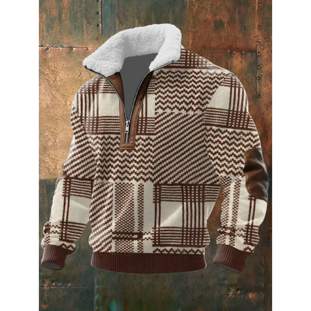 Jersey polar cuello alto hombre con cremallera