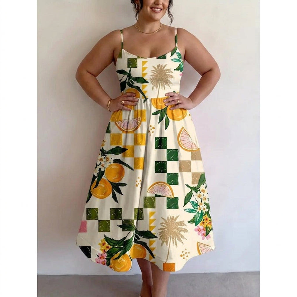 Liorabelle | Citrus Palm Vestido Midi