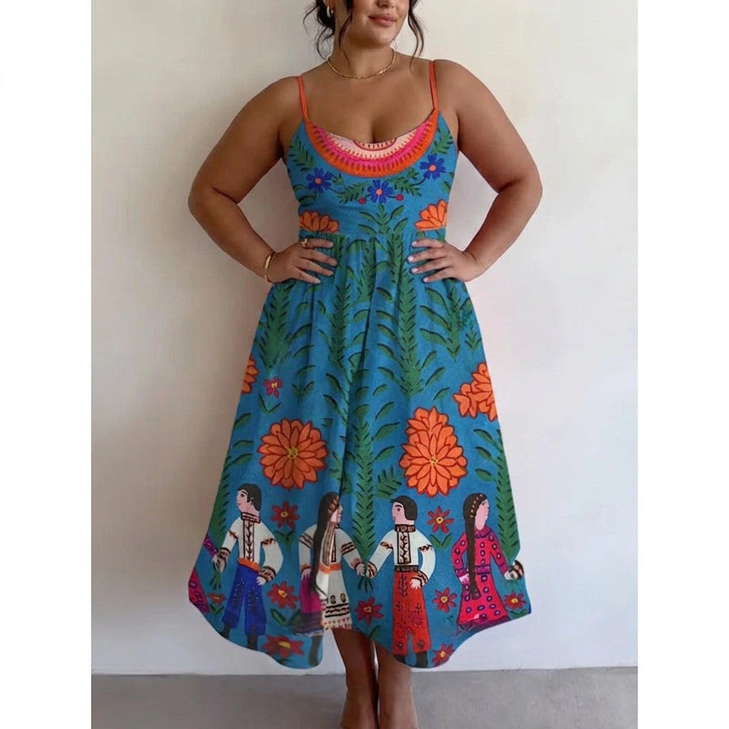 Velorina | Folk Garden Vestido Midi