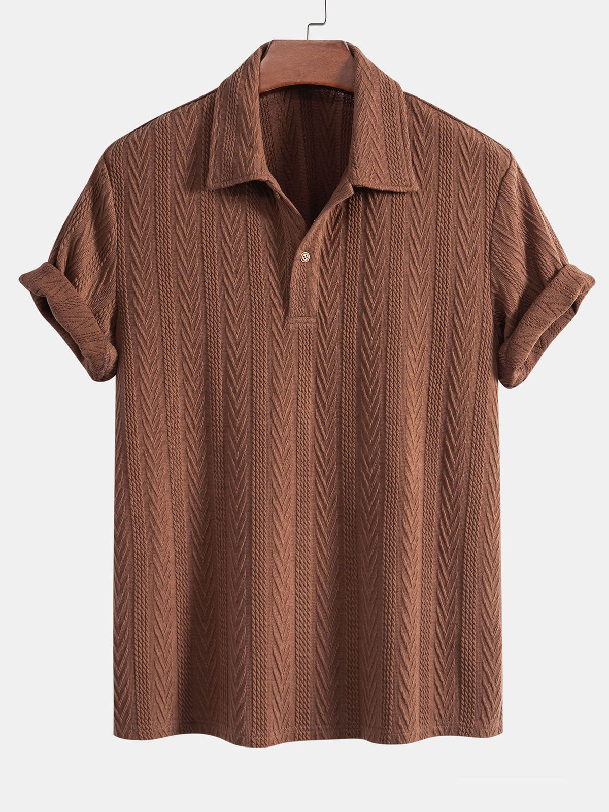 Polo de Punto Jacquard Geométrico