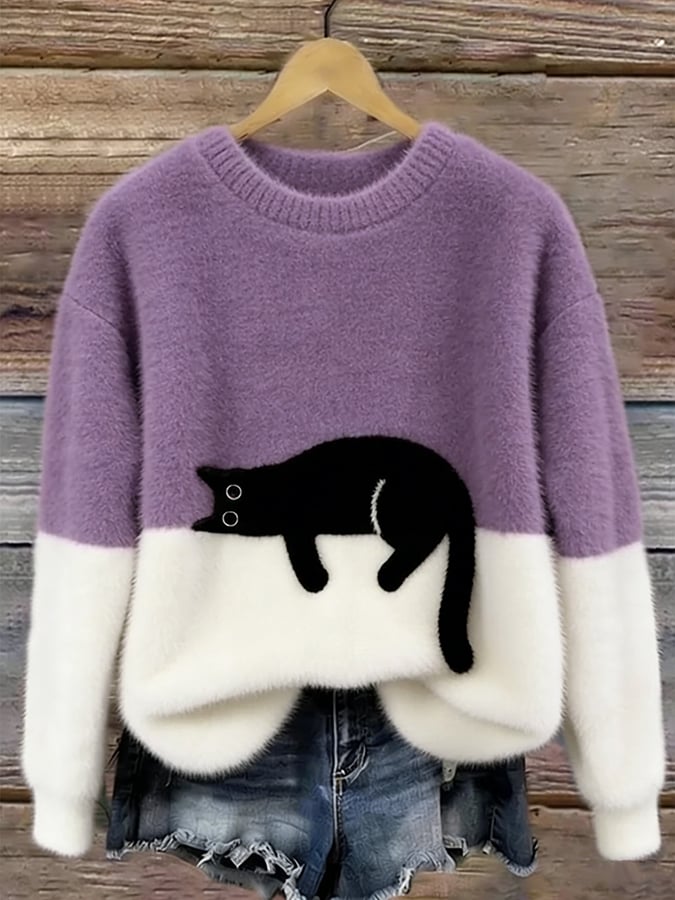 Jersey oversize mujer suave con motivo divertido