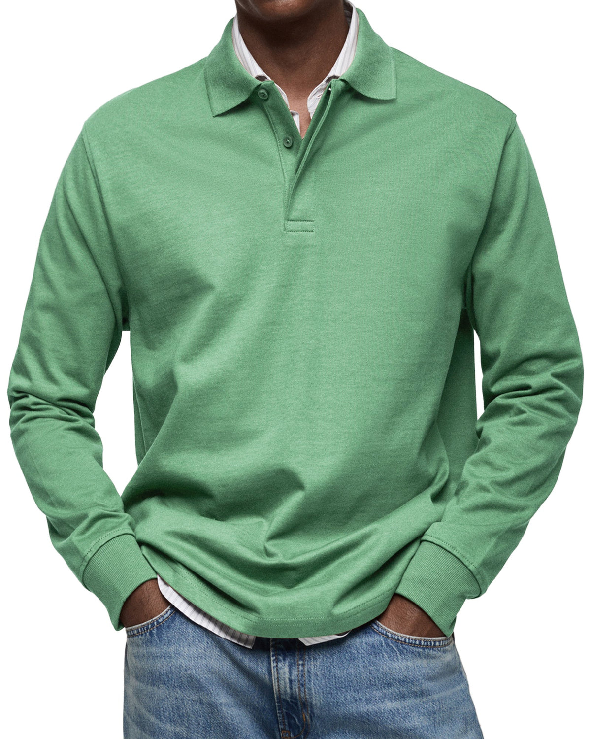Azel | Camisa Poloshirt Casual de Manga Larga
