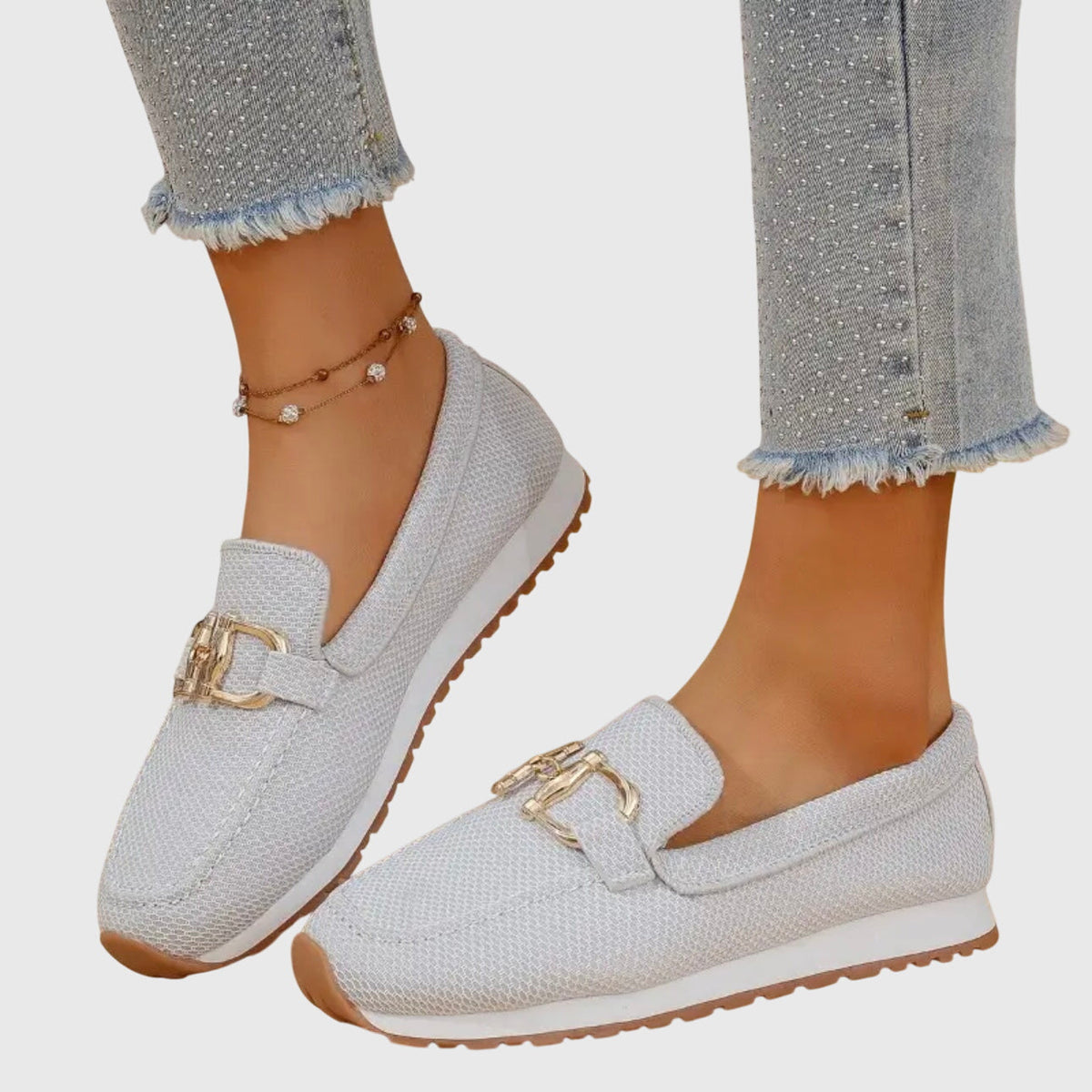 Zapatillas mocasín mujer cómodas transpirables
