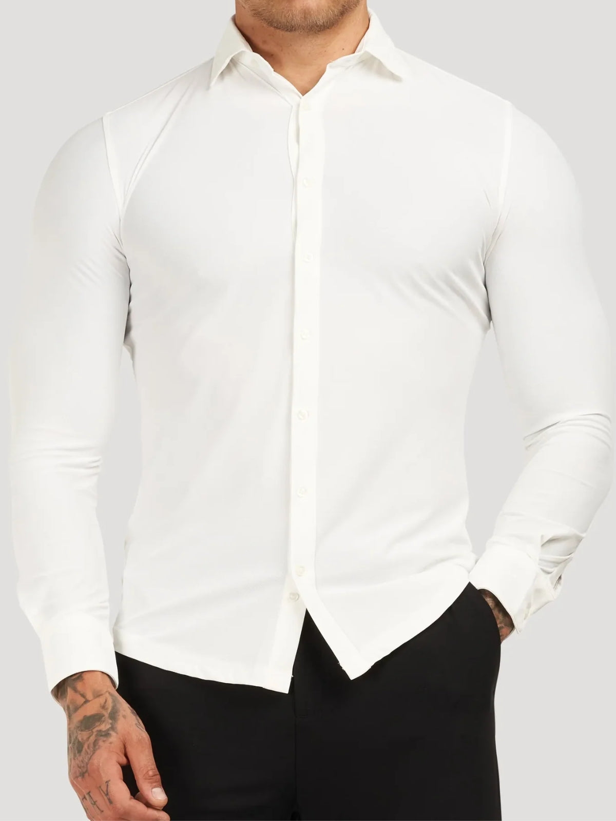 Camisa vestir hombre elástica antiarrugas