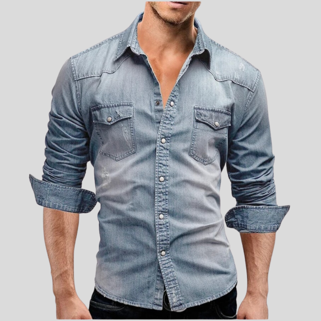 Azel | Camisa de Denim de Estilo Moderno