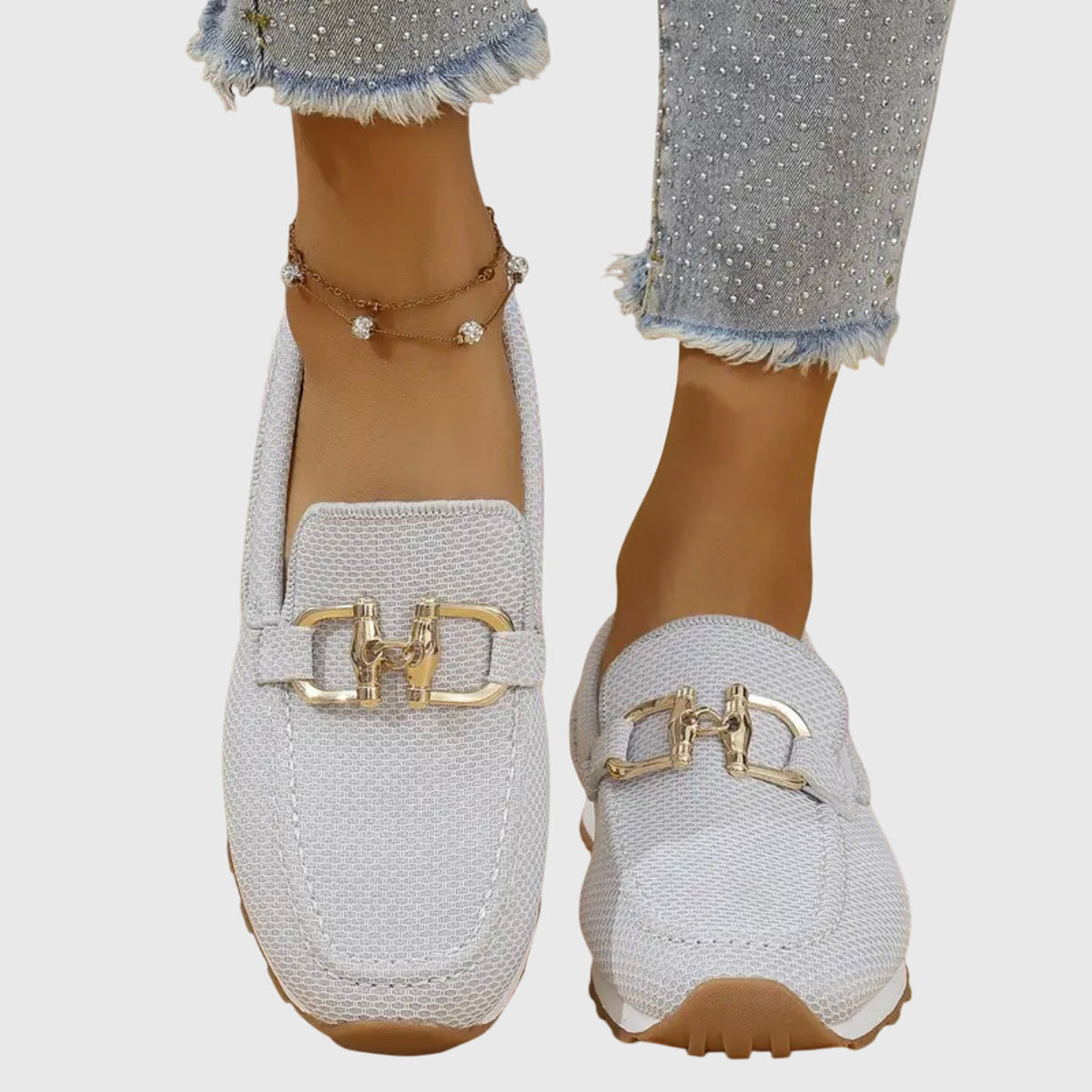 Zapatillas mocasín mujer cómodas transpirables