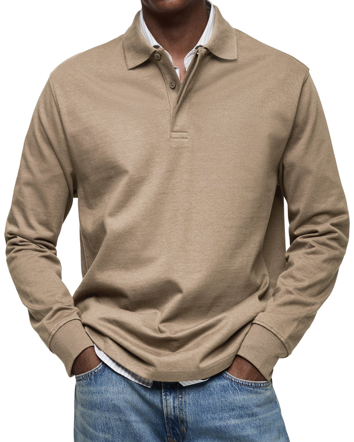 Azel | Camisa Poloshirt Casual de Manga Larga