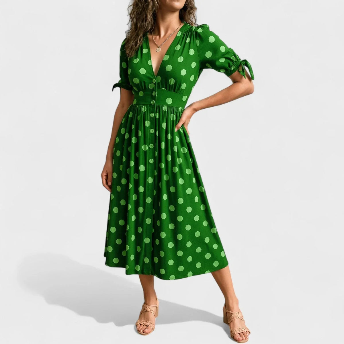Valentina | Vestido Moderno de Lunares
