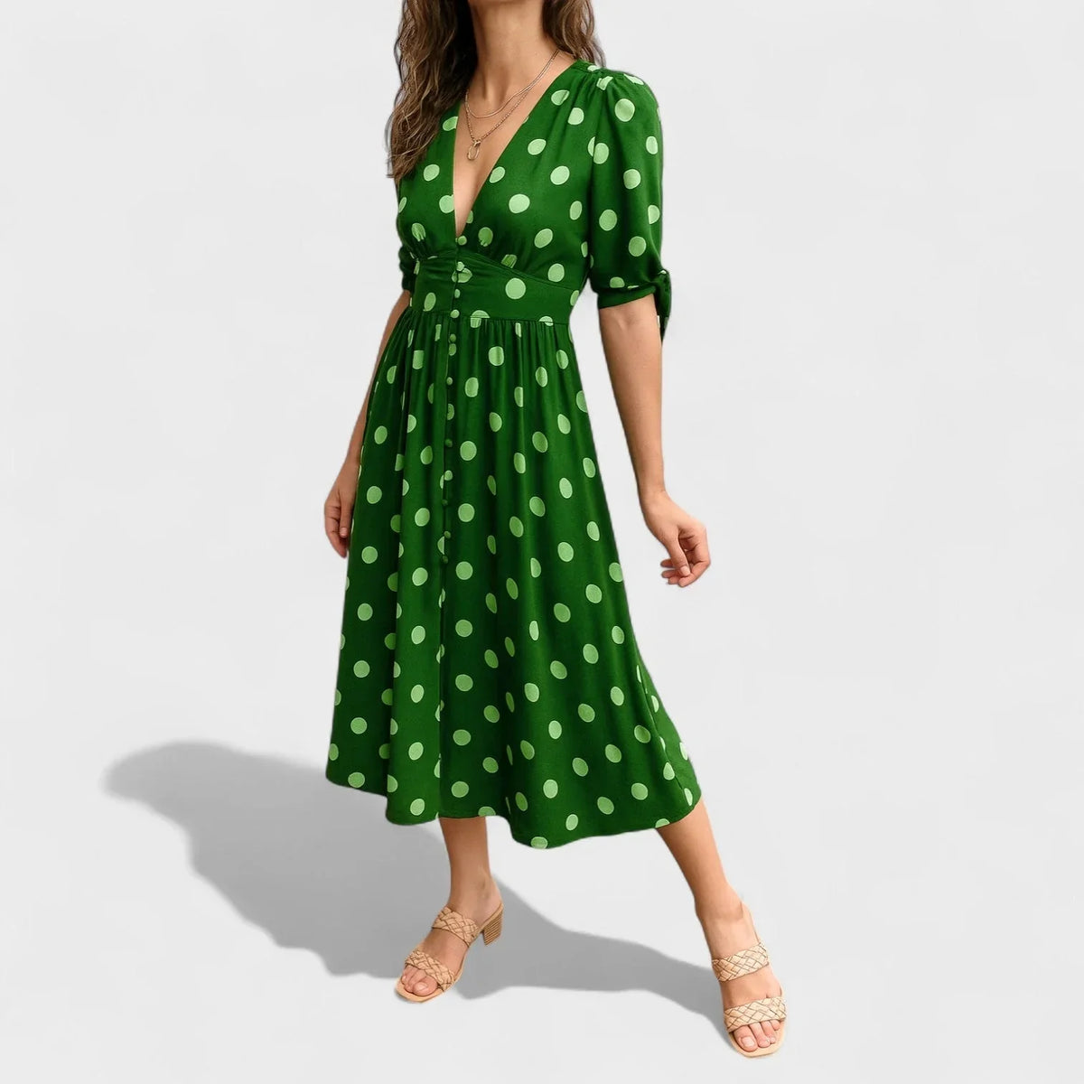 Valentina | Vestido Moderno de Lunares