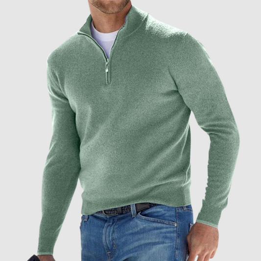 Jersey media cremallera hombre punto confort