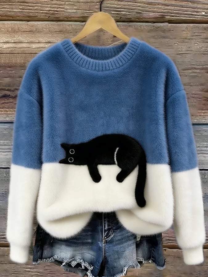 Jersey oversize mujer suave con motivo divertido
