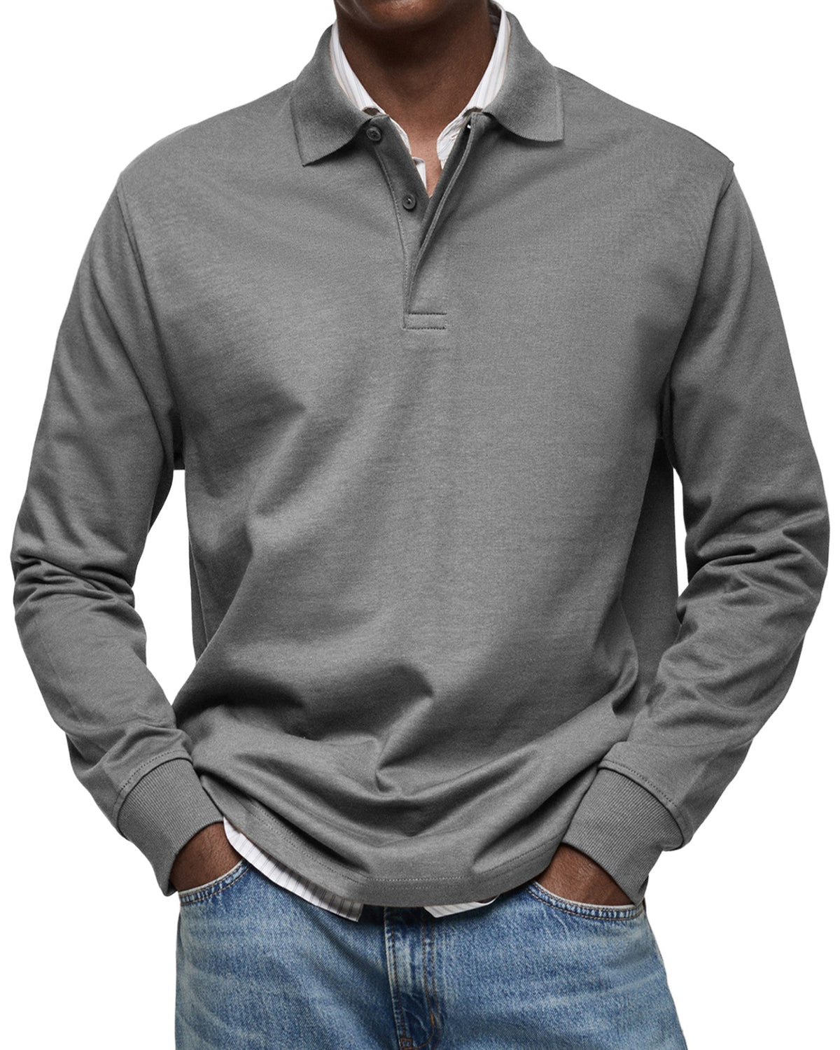 Azel | Camisa Poloshirt Casual de Manga Larga