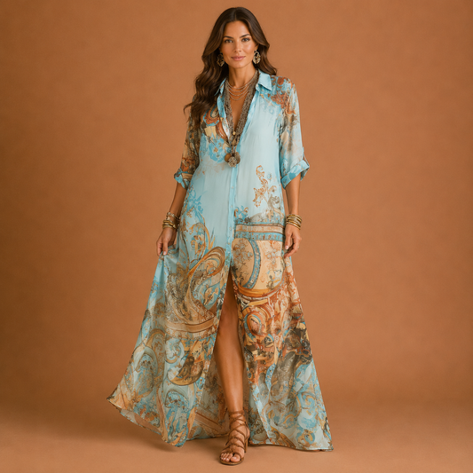 CLEO | Blusa Vestido Mediterráneo Elegante
