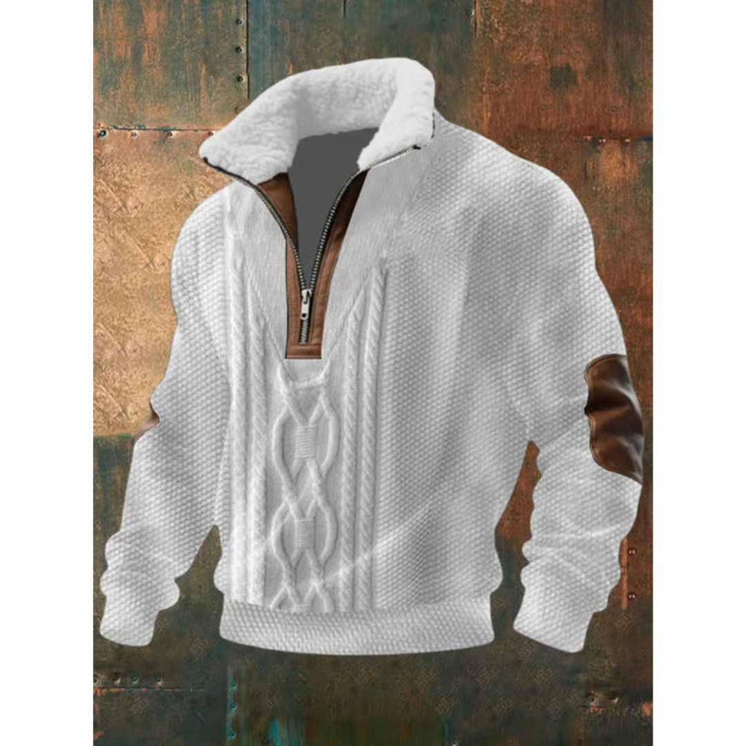 Jersey polar cuello alto hombre con cremallera