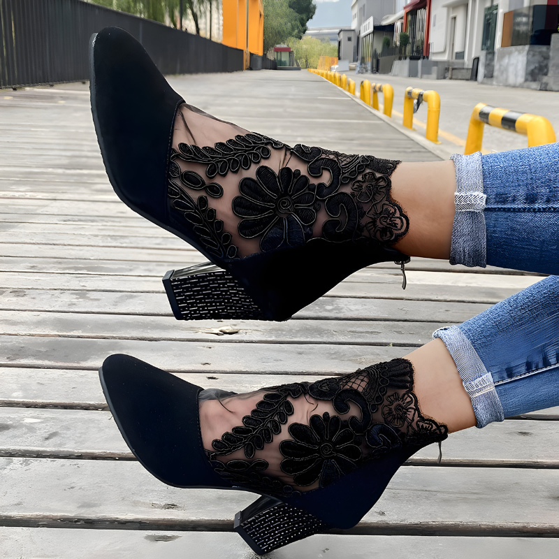 Zapatos tacón transpirables mujer puntera ancha