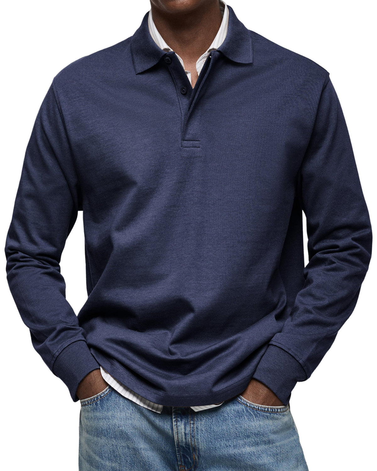 Azel | Camisa Poloshirt Casual de Manga Larga