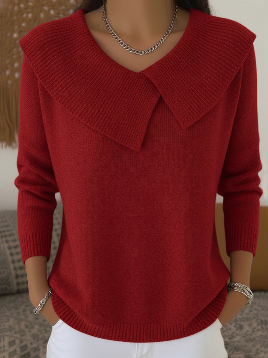 Jersey cuello alto mujer cálido de punto suave