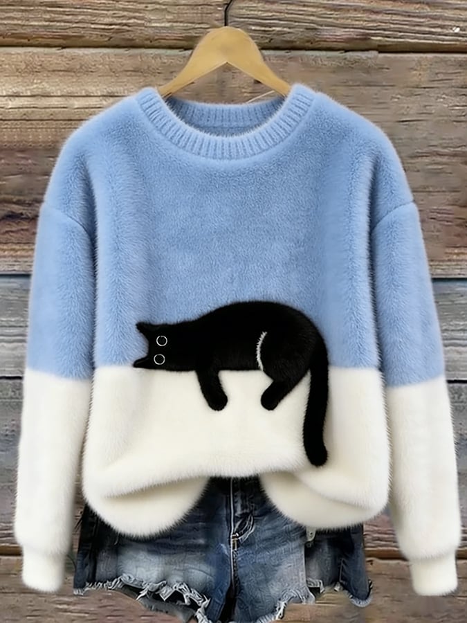 Jersey oversize mujer suave con motivo divertido
