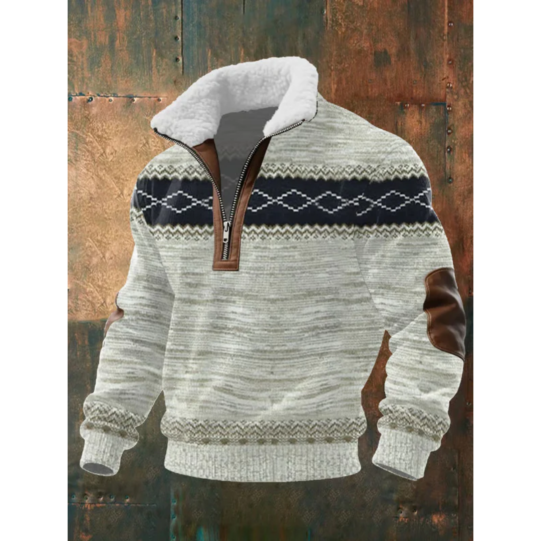 Jersey polar cuello alto hombre con cremallera