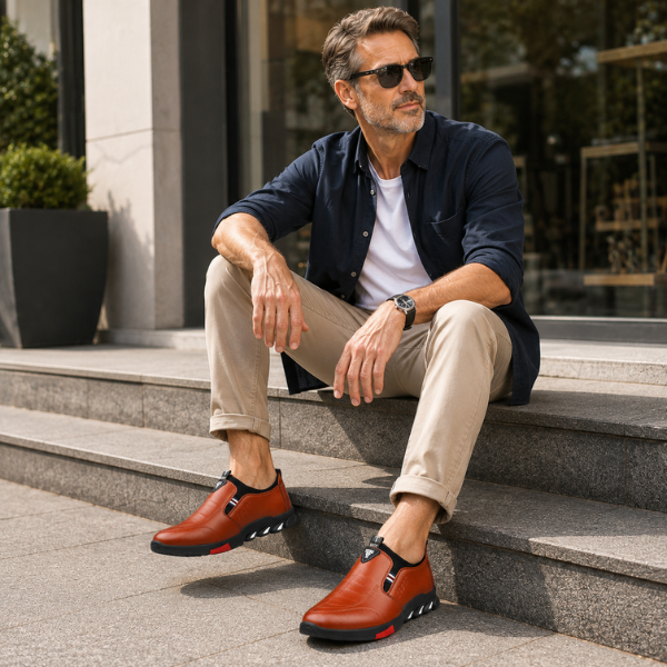 Zapatos elegantes hombre con suela antideslizante
