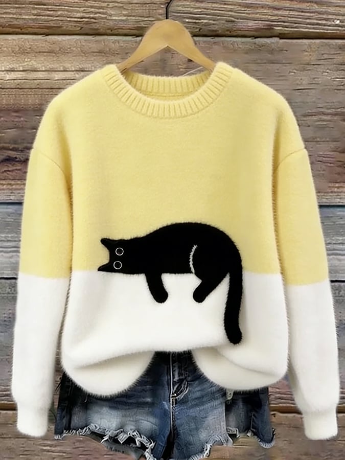 Jersey oversize mujer suave con motivo divertido