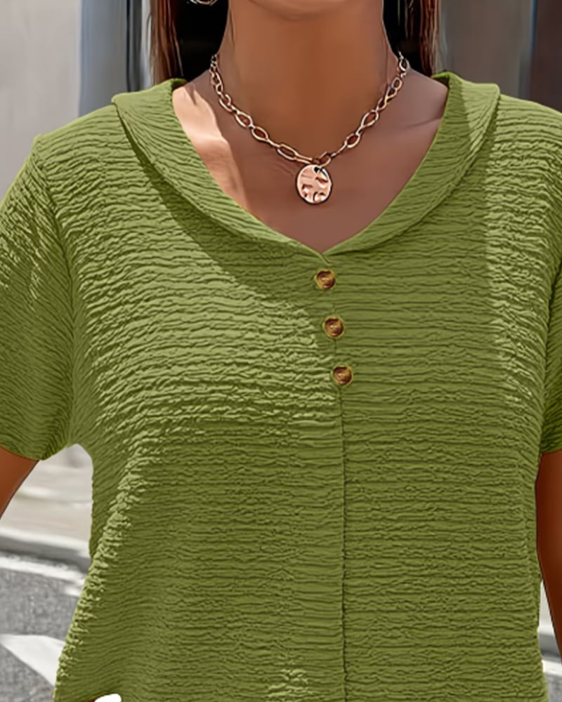 Olivia | Camiseta Cuello Peter Pan con Botones